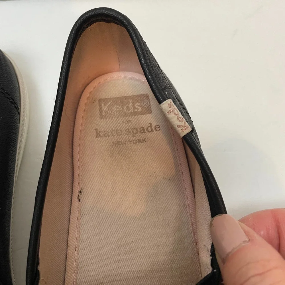 Keds for‎ Kate Spade Shoes Kids 3M Dog Heart Sunglasses Glitter Slip On Casual
